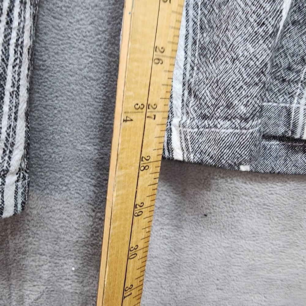 Rewash Stripe Wide Leg Pants XS Linen Blend Coastal Minimalist Tie Waist Slit - Picture 13 of 14